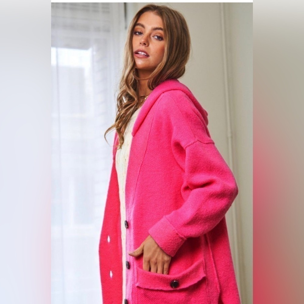 Barbie Hot Pink Sweater w/Hood - Picture 2 of 4